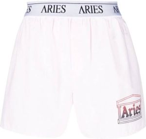 Aries Trainingsshorts met logoprint Roze