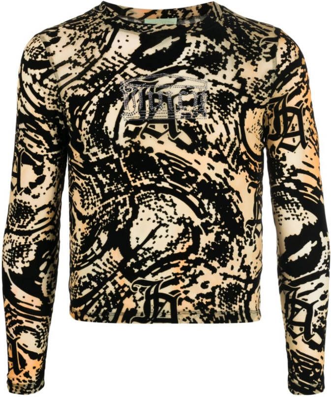 Aries x Juicy Couture top met print Geel