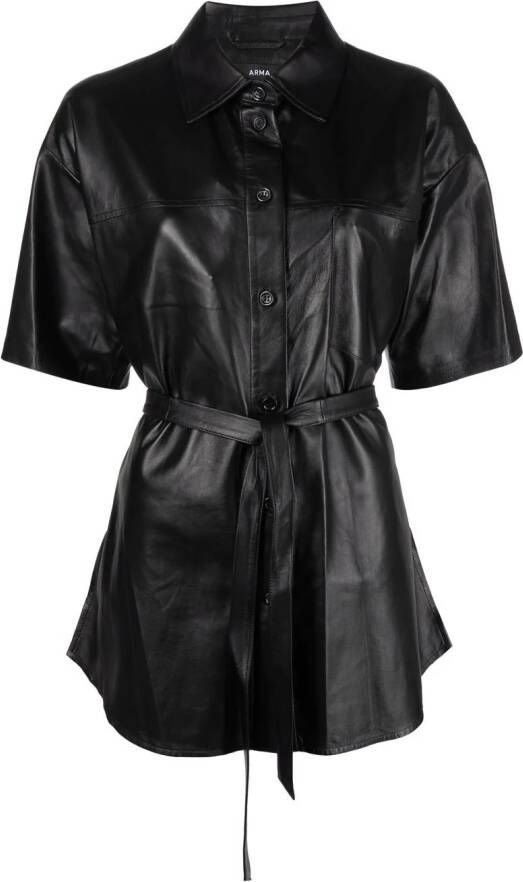 Arma Blouse met korte mouwen Zwart