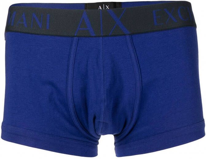 Armani Exchange Boxershorts met logoband Blauw