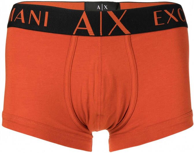 Armani Exchange Boxershorts met logoband Oranje