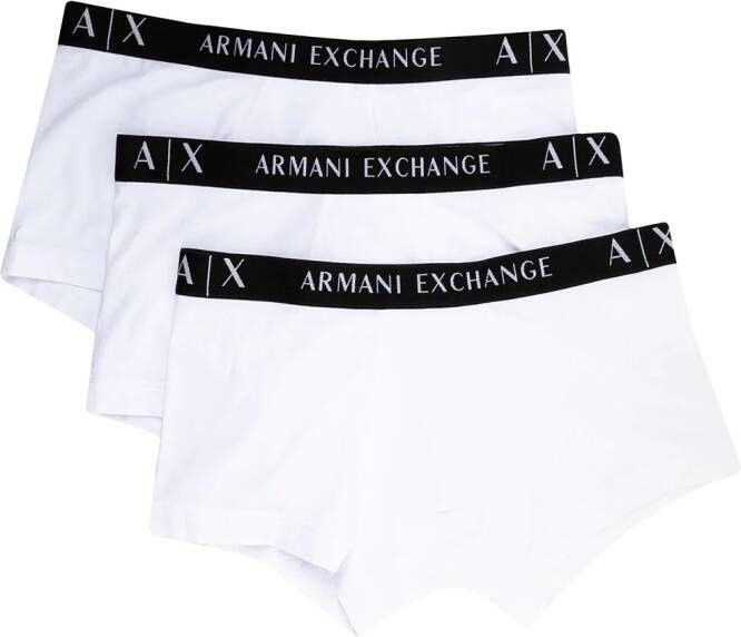 Armani Exchange Boxershorts met logoband Wit