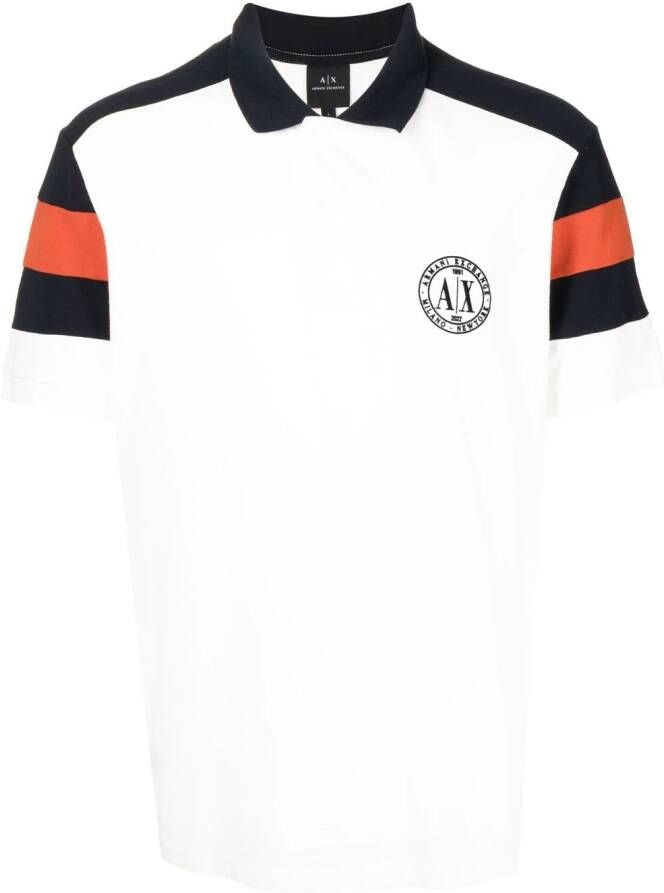 Armani Exchange Poloshirt met logoprint Wit