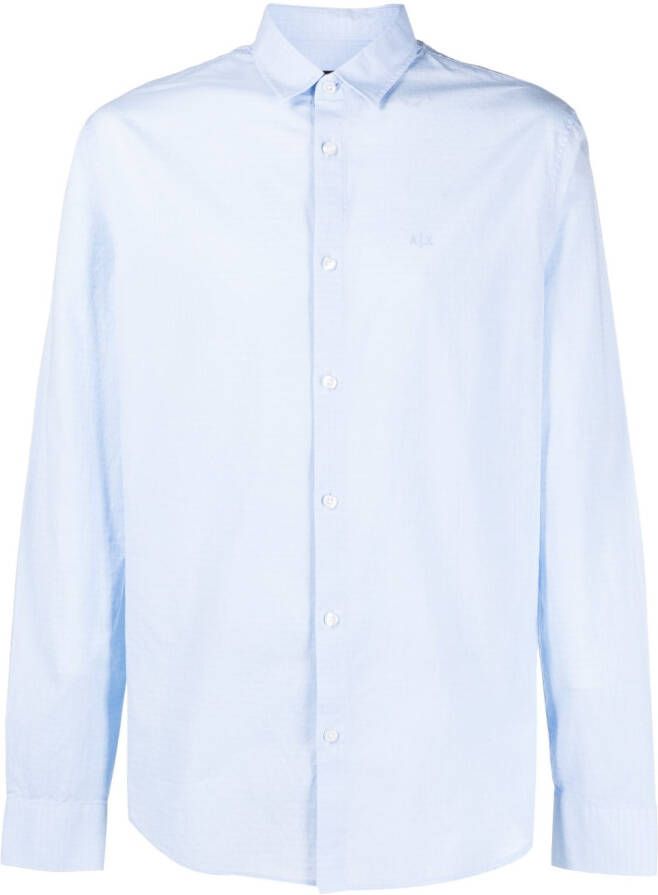 Armani Exchange Overhemd met klassieke kraag Blauw