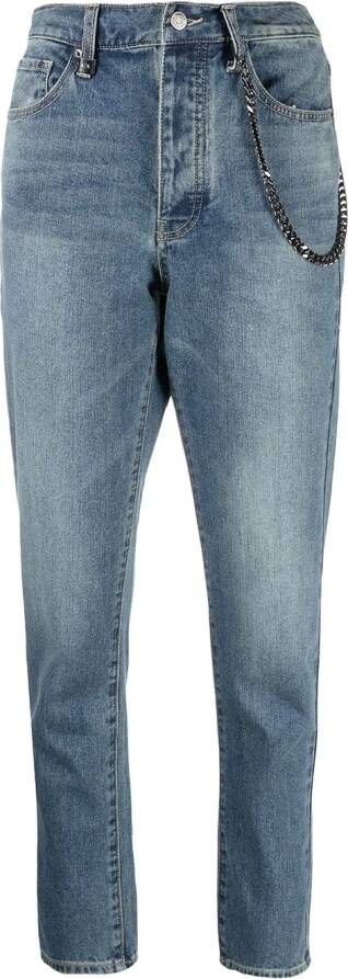 Armani Exchange Cropped jeans Blauw