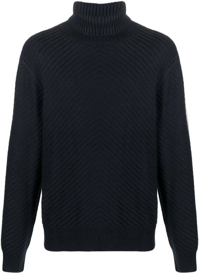 Armani Exchange Ribgebreide trui Blauw