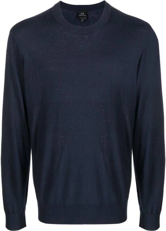 Armani Exchange Fijngebreide trui Blauw