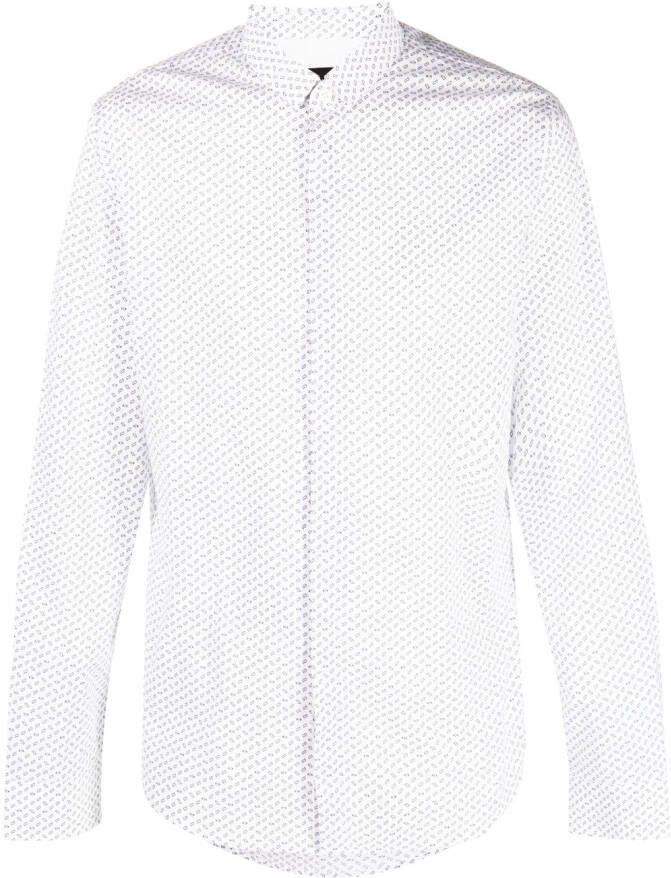 Armani Exchange Overhemd met print Wit