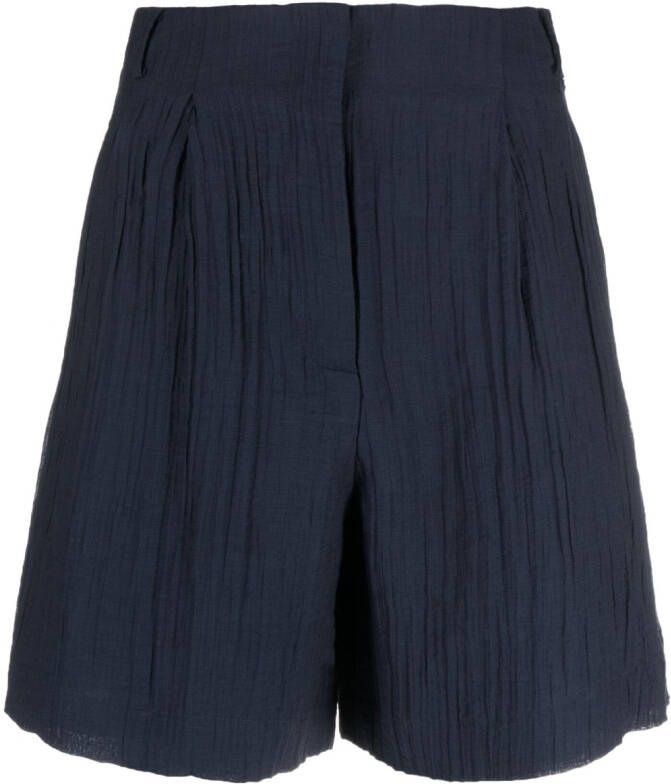 Armani Exchange High waist shorts Blauw