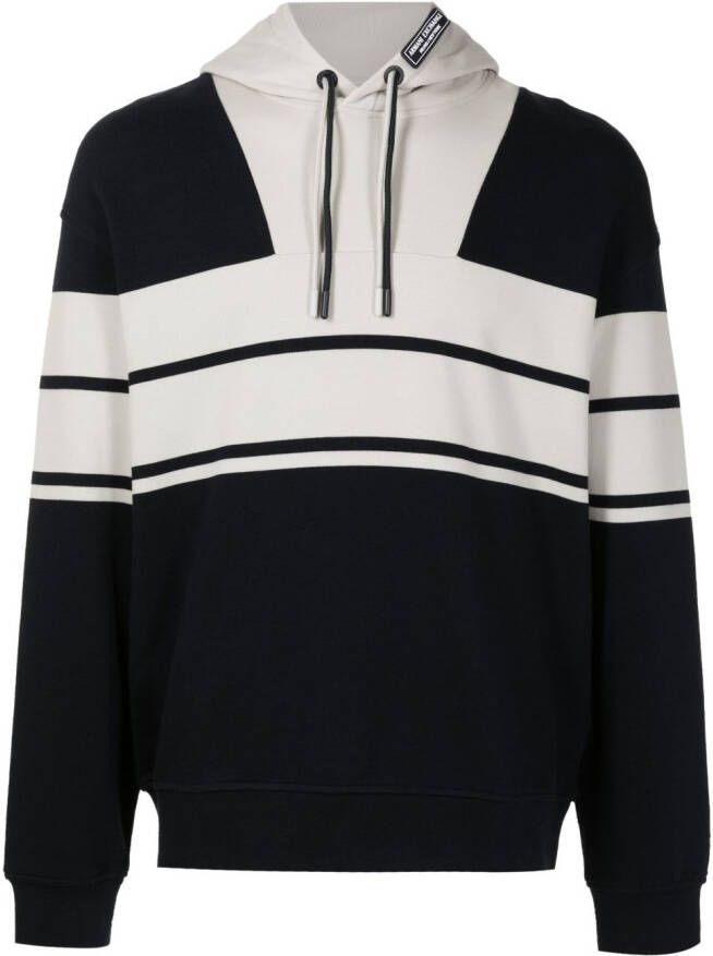 Armani Exchange Hoodie met horizontale streep Zwart