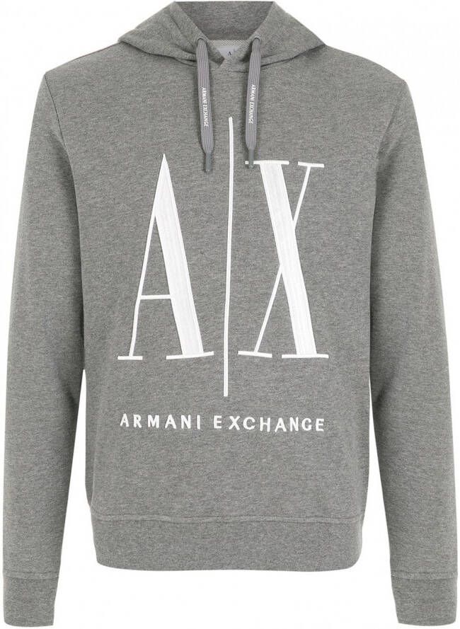 Armani Exchange Hoodie met logoprint Grijs