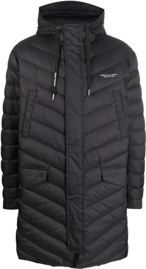 Armani Exchange Jas met logoprint Zwart