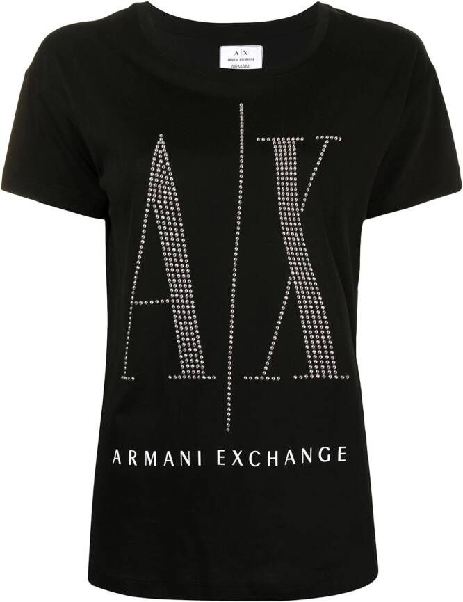 Armani Exchange Katoenen T-shirt Zwart