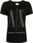 Armani Exchange T-shirt met pailletten logo Zwart - Thumbnail 1
