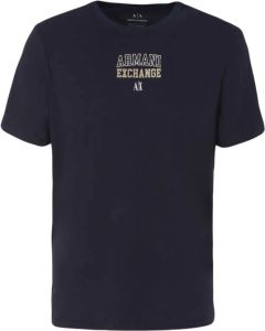 Armani Exchange T-shirt met logopatch Blauw