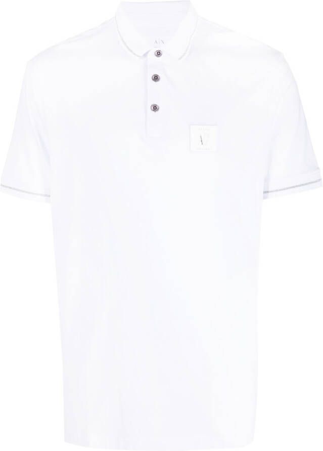 Armani Exchange Poloshirt met logopatch Wit