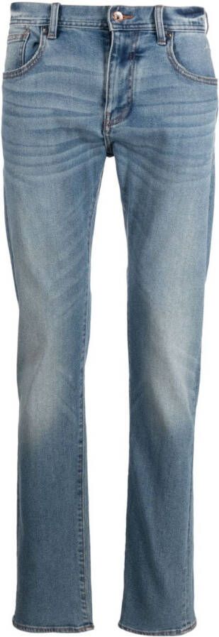 Armani Exchange Jeans met logopatch Blauw
