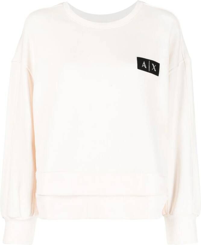 Armani Exchange Sweater met logopatch Wit