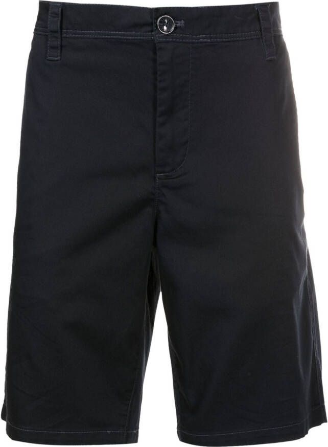 Armani Exchange Shorts met logoplakkaat Blauw