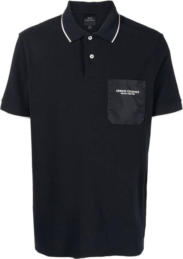 Armani Exchange Poloshirt met logo Blauw