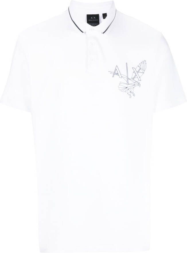 Armani Exchange Poloshirt met contrasterende afwerking Wit