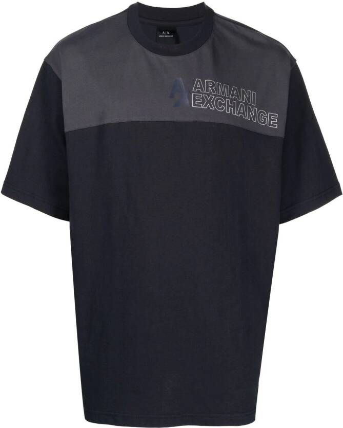 Armani Exchange T-shirt met logoprint Blauw