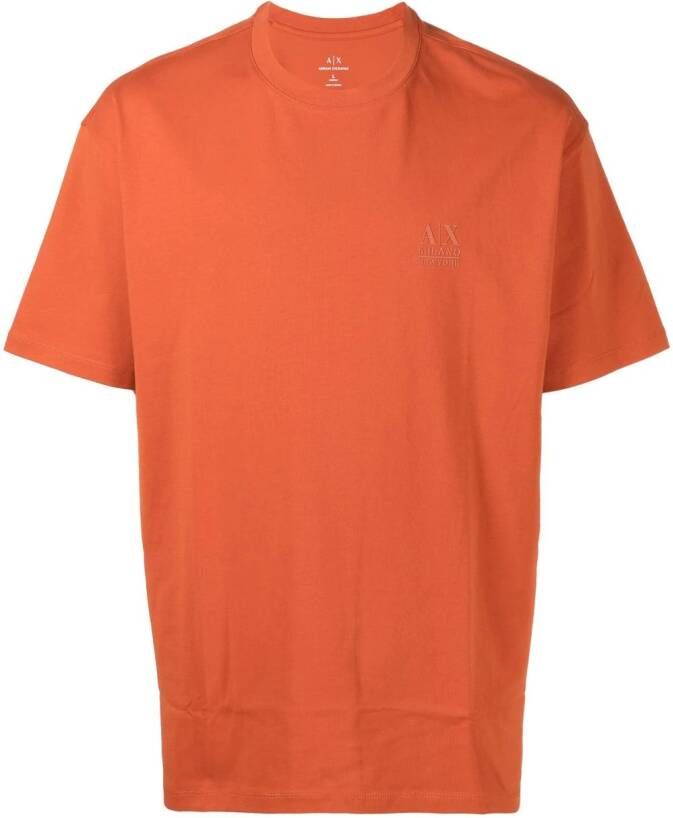 Armani Exchange T-shirt met logoprint Oranje