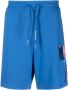 Armani Exchange Shorts met logoprint Blauw - Thumbnail 1