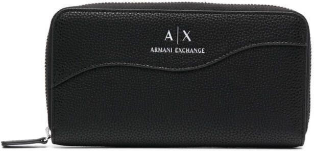 Armani Exchange Portemonnee met logoprint Zwart