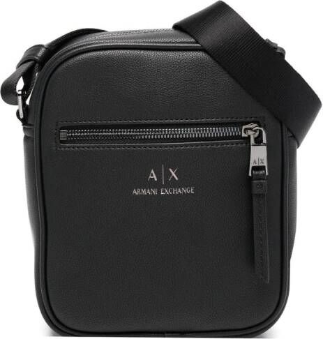 Armani Exchange Messengertas met logoprint Zwart