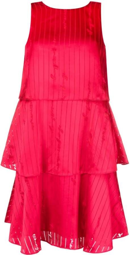 Armani Exchange Mini-jurk met geborduurd logo Rood
