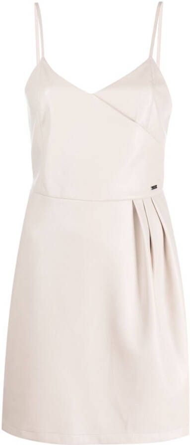Armani Exchange Mini-jurk met spaghettibandjes Beige