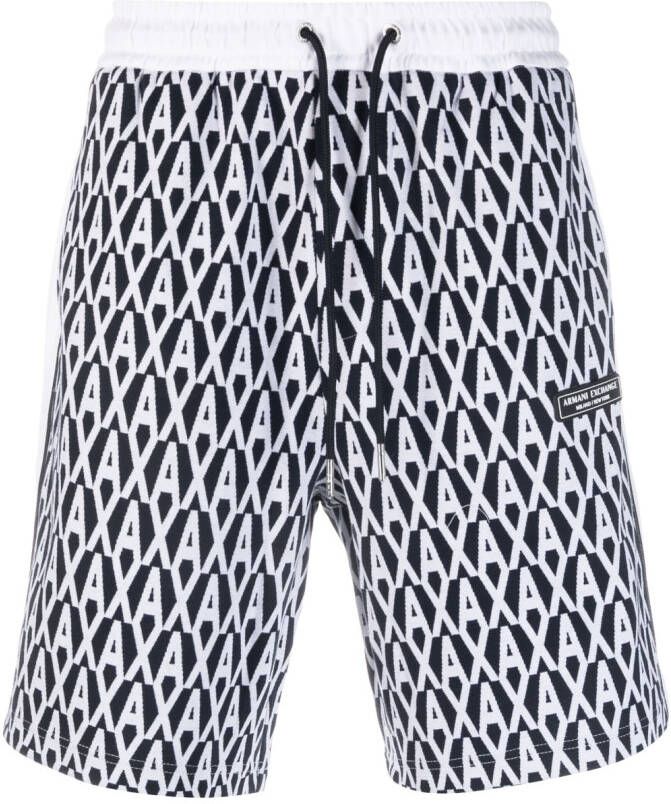 Armani Exchange Bermuda shorts met trekkoord Blauw