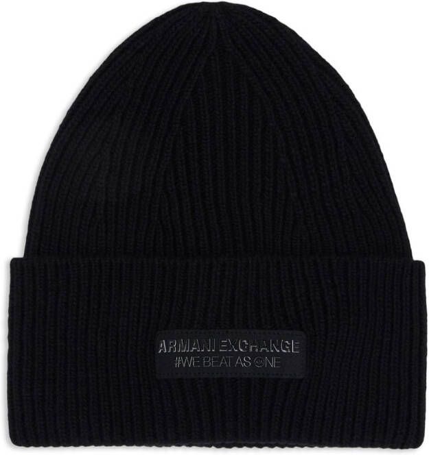 Armani Exchange Muts met logoprint Zwart