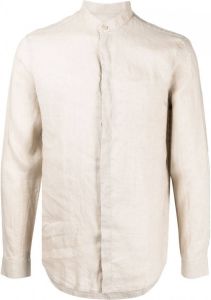 Armani Exchange Overhemd met bandkraag Beige