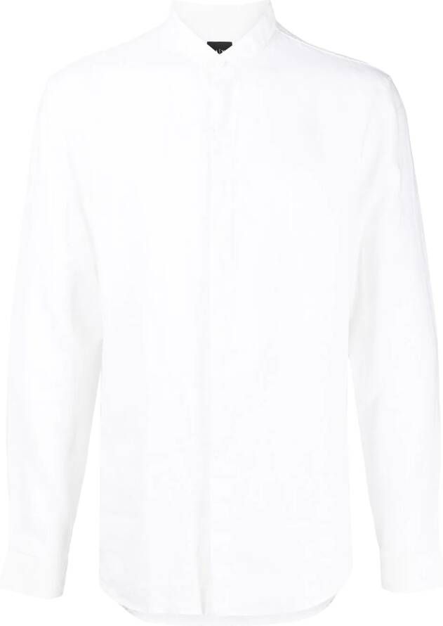 Armani Exchange Overhemd met bandkraag Wit