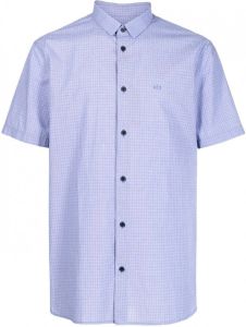 Armani Exchange Overhemd met geborduurd logo Blauw