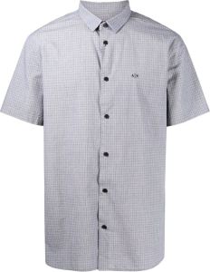 Armani Exchange Overhemd met geborduurd logo Grijs