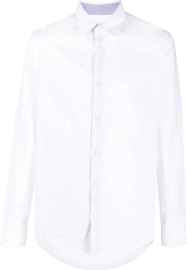 Armani Exchange Overhemd met geborduurd logo Wit