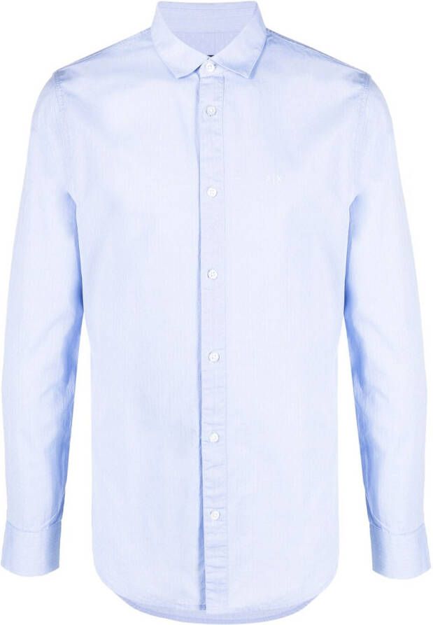 Armani Exchange Overhemd met korte mouwen Blauw