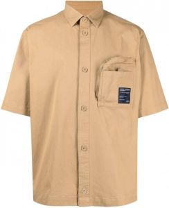 Armani Exchange Overhemd met logopatch Bruin