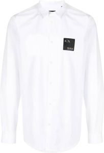 Armani Exchange Overhemd met logopatch Wit
