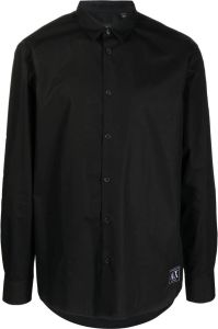 Armani Exchange Overhemd met logopatch Zwart