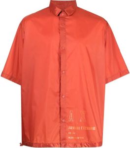 Armani Exchange Overhemd met logoprint Oranje