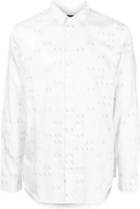 Armani Exchange Overhemd met logoprint Wit