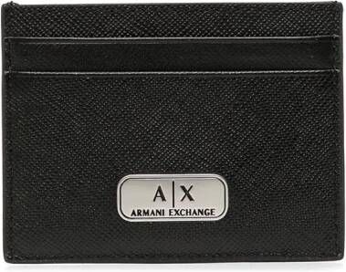 Armani Exchange Pasjeshouder met logoplakkaat Zwart