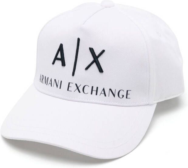 Armani Exchange Pet met geborduurd logo Wit
