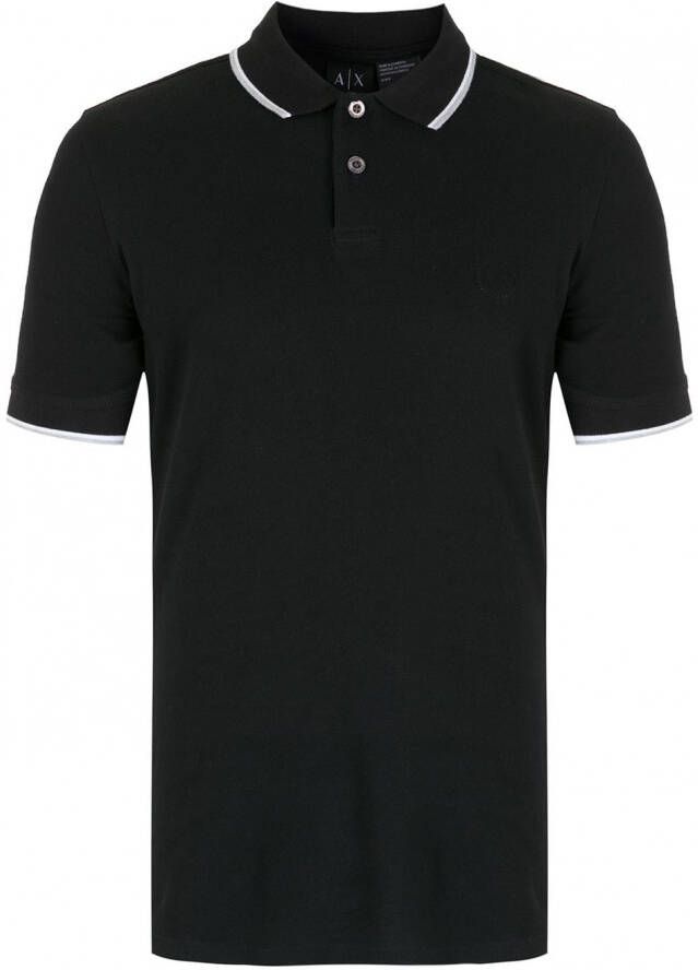Armani Exchange Poloshirt met contrasterende afwerking Zwart