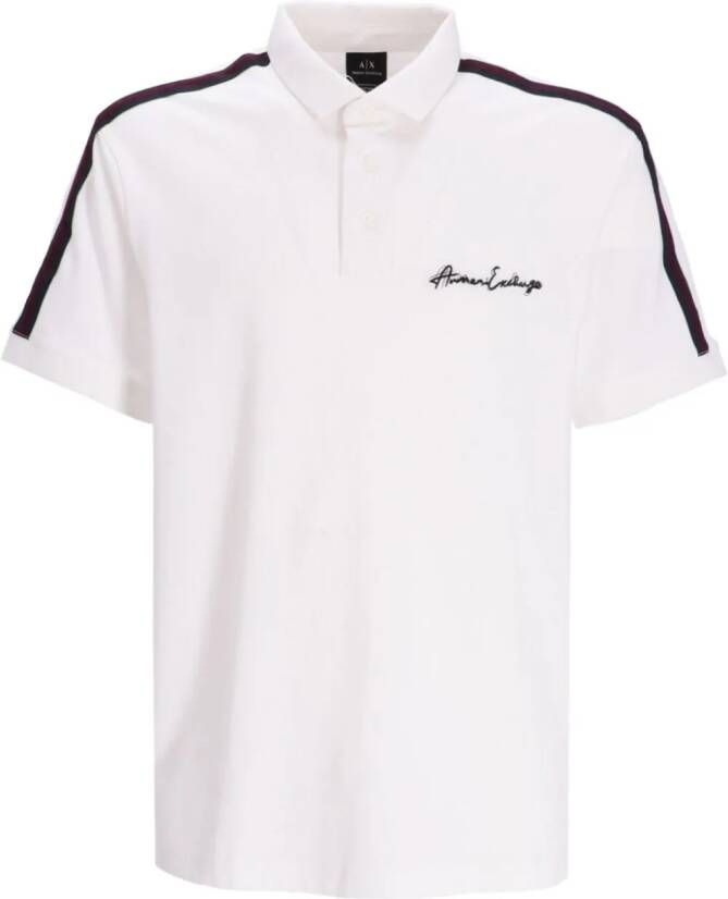 Armani Exchange Poloshirt met geborduurd logo Wit