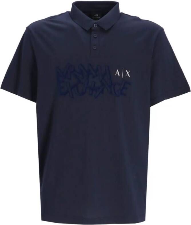 Armani Exchange Poloshirt met logoprint Blauw